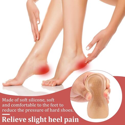 1/2 Inch Heel Lifts, Gel Heel Raisers for Leg Length Discrepancies Brown Foot Height Increase Insoles Soft Shoe Lifts for Women Men Uneven Legs Comfort Half Foot Insoles for Heels Pain, 1 Pair in Kuwait