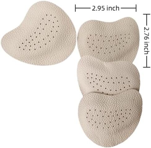 3 Pairs Forefoot Pads, Soft, Shock-Absorbing, Sweat-Absorbent, Breathable, Waterproof, Anti-Friction, Self-Adhesive Half-Size Pads for Sandals and High Heels in Kuwait