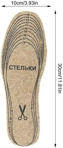 Felt Thermal Insoles Soft Plush Sweat Absorbent Breathable Boots Pad Keep Foot Warm Thicken Winter Warm Shoes Cushion Heat Pad in Kuwait