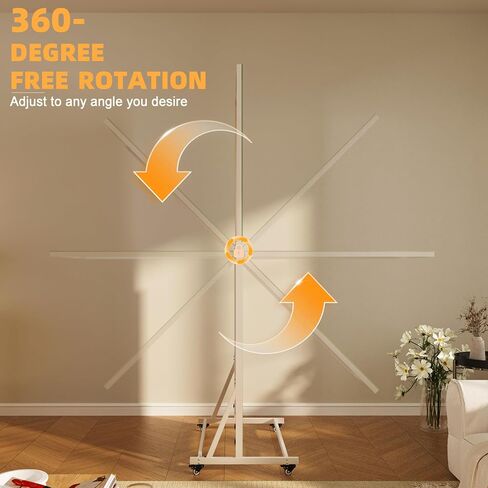 Full Length Rolling Mirror on Wheels, 71" x 24" Home Gym Mirrors with 360° Rotation, Standing Holder, Tempered Glass & Metal Frame, Use for Bedroom, Dance Studio, Fitness in Saudi Arabia