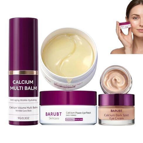 Calcium Volume Multi Balm Stick + Under Eye Patch 60ea + Calcium Eye Cream – Collagen Firming Bundle Set, Eye Hollow Plumping, Smoothing & Depuffing, Long-Lasting Hydration, Daily Anti-Aging Support in Saudi Arabia