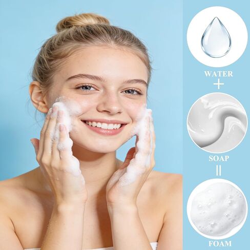 24 Pcs 8 oz Foaming Soap Dispenser Pump Bottles Foam Hand Soap Dispenser Empty Refillable Plastic Container Kitchen Bathroom Commercial Use in Kuwait
