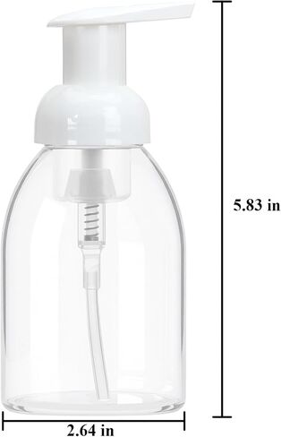 24 Pcs 8 oz Foaming Soap Dispenser Pump Bottles Foam Hand Soap Dispenser Empty Refillable Plastic Container Kitchen Bathroom Commercial Use in Kuwait