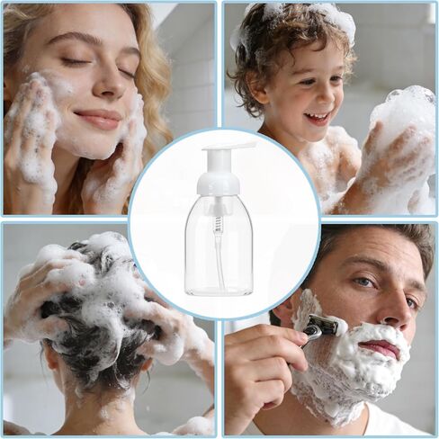 24 Pcs 8 oz Foaming Soap Dispenser Pump Bottles Foam Hand Soap Dispenser Empty Refillable Plastic Container Kitchen Bathroom Commercial Use in Kuwait
