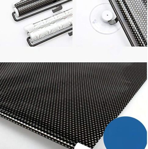 1PCS Sun Protection Curtain Blackout Blind Shade with Suction Cups Temporary Portable Window Cover Curtain 49 x 16 Office Telescopic Curtain inches Roller Window Shade in Kuwait