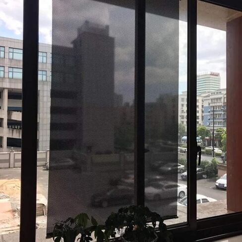1PCS Sun Protection Curtain Blackout Blind Shade with Suction Cups Temporary Portable Window Cover Curtain 49 x 16 Office Telescopic Curtain inches Roller Window Shade in Kuwait