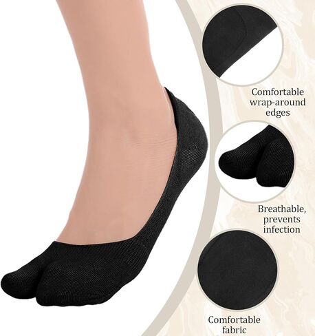 4 Pairs Tabi No Show Socks, Tabi Socks No Show Split Toe Low Cut Sock for Flip Flops Sneakers Loafers (Assorted Colors) in Saudi Arabia