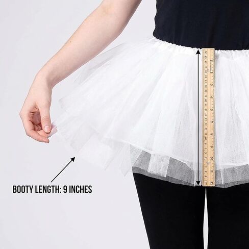Multi-Layered Tutu Skirt for Cheerleader Outfit | One Size White Tutu Ballerina Skirt in Saudi Arabia