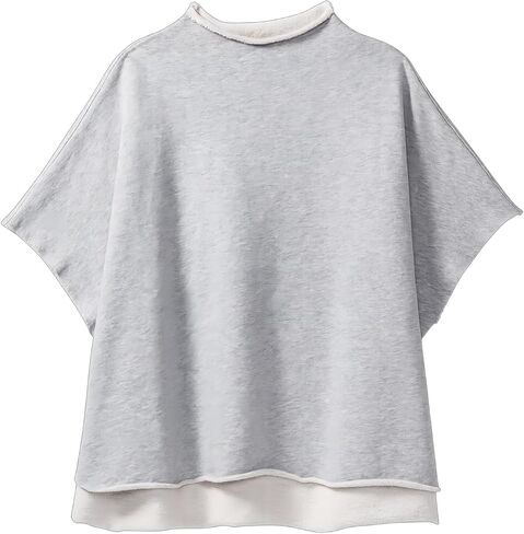 VAOYIU Women's Oversized Funnel Neck Tops 3/4 Batwing Sleeve Capelet Casual Travel Pullover Sweatshirts in Saudi Arabia