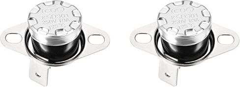 Rebower KSD301 Thermostat 125C NC Temperature Thermal Control Switch, [for Microwave Oven Refrigerators] - Normally Closed/90C Angle/5pcs in Saudi Arabia