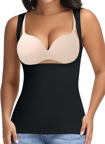 JOYSHAPER Women's Underbust Shapewear Tank Tops Tummy Control Compression Camisole Push Up Slimming Cami Top in Kuwait