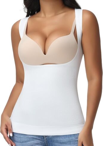 JOYSHAPER Women's Underbust Shapewear Tank Tops Tummy Control Compression Camisole Push Up Slimming Cami Top in Kuwait