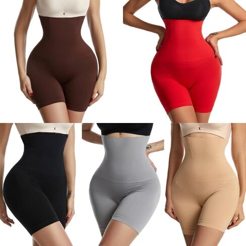 5PCS Plus Size Tummy Control Shapewear High Waisted Womens Shapewear Underwear in Kuwait