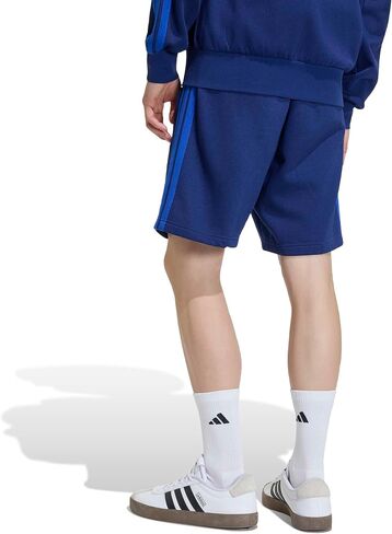 adidas Men's Essentials 3-Stripes Fleece 9-Inch Shorts, DarkBlueTeamRoyalBlue, Large in Kuwait