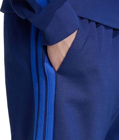 adidas Men's Essentials 3-Stripes Fleece 9-Inch Shorts, DarkBlueTeamRoyalBlue, Large in Kuwait