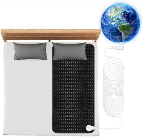 Grounding Mat for Bed Feet Sleep Yoga Pet Desk Grounding Pad for Energy Balance Wellness with 15ft Grounding Cord 23.6"x35.5" in Kuwait