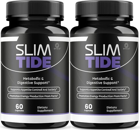 (2 Pack) Slim Tide Capsules - Official Slimtide Advanced Weight Management Formula with Natural Ingredients, Slim Tide Advanced Pills for Wellness & Overall Health Support, 120 Capsules for 2 Months in Saudi Arabia