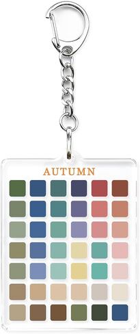Seasonal Color Analysis Swatch Keychain, Clear Acrylic | Portable Seasonal Palette for Personal Color Styling Guide in Saudi Arabia