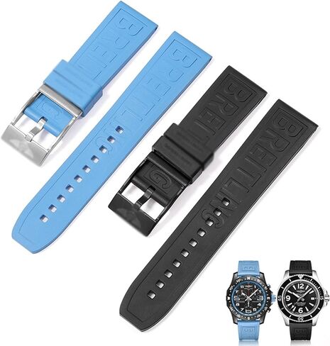 QGKYXT For Breitling navitimer avenger pin buckle Watchbands silicone Watch band 22mm 24mm colourful strap in Kuwait
