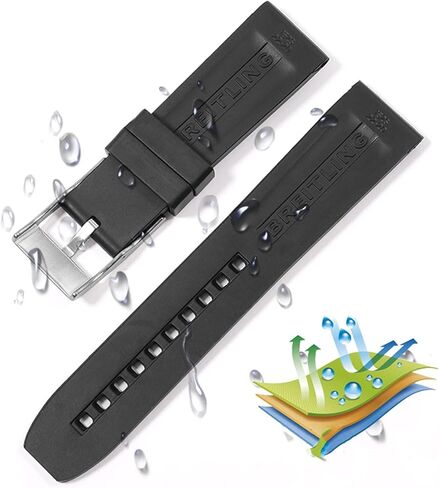 QGKYXT For Breitling navitimer avenger pin buckle Watchbands silicone Watch band 22mm 24mm colourful strap in Kuwait
