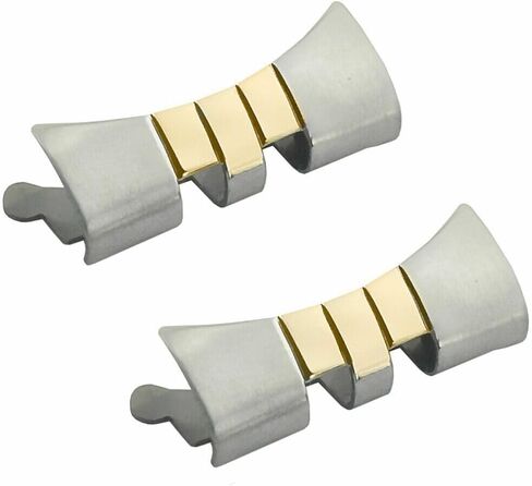 Ewatchparts 2 End Piece Link Compatible With Rolex Datejust 20mm Jubilee Watch Band 18K / Stainless Steel Real Gold 16233 in Kuwait