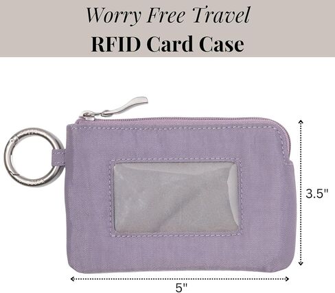 حافظة بطاقات RFID - محفظة خفيفة الوزن مقاس 5 × 3.5 بوصة مع حلقة مفاتيح in Kuwait