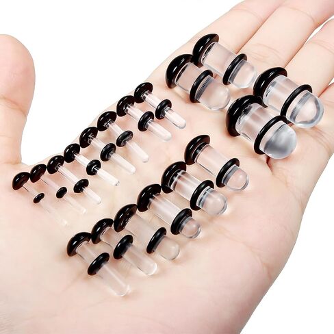 14G-00G الراتنج الزجاج قياس الأذن المقابس تمتد عدة للآذان النساء الرجال ثقب المجوهرات in Kuwait
