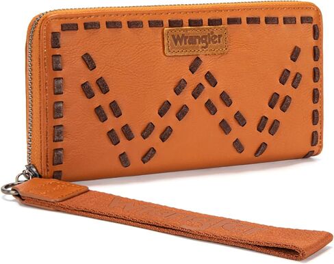 Montana West Wrangler Wristlet Wallets for Women Clutch Purse Retro Western Style Card Holder with RFID WG449-W130CF in Kuwait
