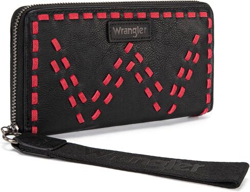 Montana West Wrangler Wristlet Wallets for Women Clutch Purse Retro Western Style Card Holder with RFID WG449-W130CF in Kuwait