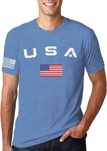 4th of July Shirts for Men American Flag USA T-Shirt Patriotic Independence Day Tee Tops in Saudi Arabia