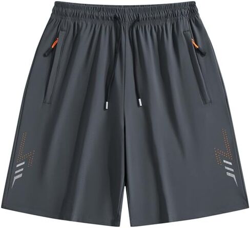 Mens Athletic Shorts Exercise Lightweight Workout Shorts Quick Dry Summer Casual Short with Zipper Pockets in Kuwait