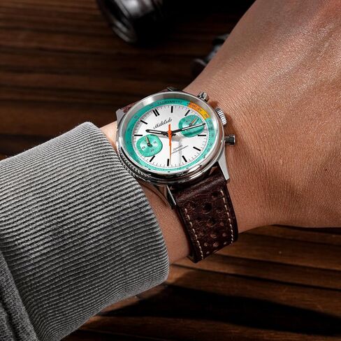 TACTICAL FROG Militado ML23 Military Chronograph Watch for Men, 40mm Stainless Steel Case, 6S21 Sweep Quartz Movement, Domed Sapphire Crystal, BGW9 Lume, 100M Water Resistant, Genuine Leather Strap in Kuwait