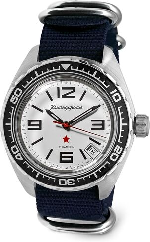 VOSTOK | Komandirskie 02K Automatic Self-Winding Russian Military Diver Wrist Watch | WR 200 m | Fashion | Business | Casual Men's Watches | Model 020716 in Kuwait