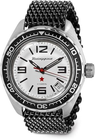 VOSTOK | Komandirskie 02K Automatic Self-Winding Russian Military Diver Wrist Watch | WR 200 m | Fashion | Business | Casual Men's Watches | Model 020716 in Kuwait