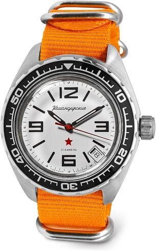VOSTOK | Komandirskie 02K Automatic Self-Winding Russian Military Diver Wrist Watch | WR 200 m | Fashion | Business | Casual Men's Watches | Model 020716 in Kuwait