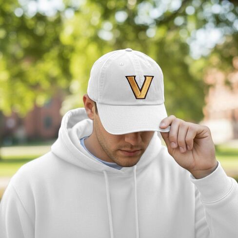 Desert Cactus Vanderbilt University Baseball Hat Commodores VU Brimmed Embroirderd Hats Cap Adjustable Cloth Strap Adult (Style A1) Black in Saudi Arabia
