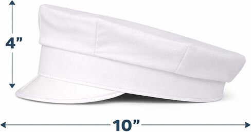 Milkman Hat | Retro Milk Delivery Hat | Milk Man Cap | Classic Dairy Delivery Driver Hats | Milkman Costume Accessories | 1950s Retro Costume Accessory | Delivery Man Costume | White | 4" X 10" in Saudi Arabia