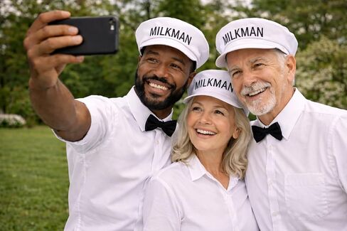 Milkman Hat | Retro Milk Delivery Hat | Milk Man Cap | Classic Dairy Delivery Driver Hats | Milkman Costume Accessories | 1950s Retro Costume Accessory | Delivery Man Costume | White | 4" X 10" in Saudi Arabia