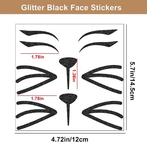 3PCS Lion Costume Accessories Set, Lion Ears Headband Tail and Glitter Face Stickers for Women Halloween Party Cosplay Dress Up in Saudi Arabia
