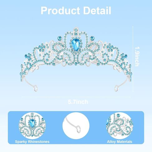 Blue Bow Birthday Decorations Crown and Sash Set for Women Coquette Birthday Decorations Glitter Sash with Blue Bow Glitter Rhinestone Tiara for Party Decor in Saudi Arabia