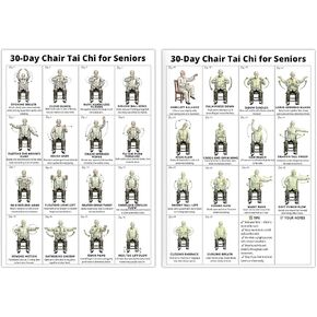 Tai Chi Chair Workout Chart Poster Print Laminated Seated Exercises for Beginners Seniors with Limited Mobility Balance Fall Prevention Routine Canvas Wall Art Living Room Bedroom HomeGym Decor (16*24inch) in Saudi Arabia