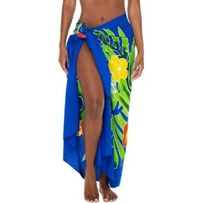 SHU-SHI Sarong for Women Hand-Painted Floral Pareo Beach Cover Up with Coconut Clip for Swimsuits & Resort Vacations in Saudi Arabia