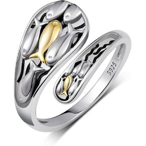 Swim Against the Current Ring 925 Sterling Silver Inspirational Ring for Women Inspirational Gifts for Women in Kuwait