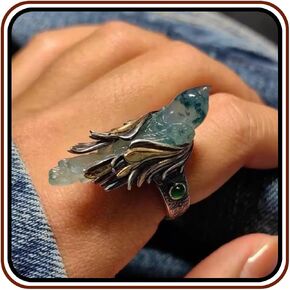 Retro Bird Open Ring for Women, Artistic Boho Vintage Adjustable Statement Rings Handmade Style Animal Jewelry Gift for Her in Saudi Arabia