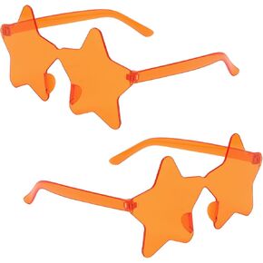 2 Pairs Star Sunglasses Bulk Rimless Star Shaped Sunglasses Funny Party Glasses Party Favors Photo Booth Props in Saudi Arabia