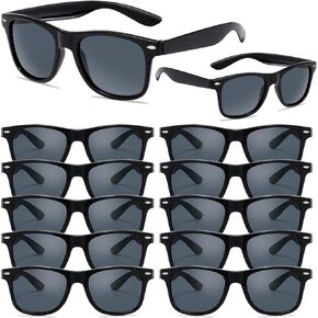 12 Pack Party Sunglasses Bulk Black Glasses Plastic Sunglasses for Wedding Birthday Summer Pool Party Supplies for Women Men in Saudi Arabia