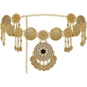 TRIWORKS Chain Belt for Women Gold Silver Metal Waist Chain Body Waist Link Boho Belts for Dresses Jeans in Saudi Arabia