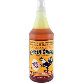 Healthy Coat Kickin' Chicken Feed Supplement: Gallon. Plumage, Skin, Molting, Egg, Immune System, Energy in Saudi Arabia
