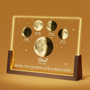 Personalized Fathers Day Birthday Gifts for Best Dad, Custom Acrylic Decor Plaque with Photos, Christmas Unique Gift for Best Dad from Daughter Son, Customized Husband Men Gifts from Wife Women in Saudi Arabia