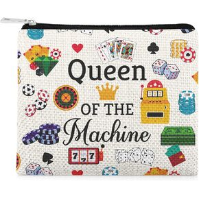 Casino Gambling Lover Gift Coin Purse Pouch for Women Gambler Casino Lover Coin Wallet Pouch Retirement Gambling Gift Wallet Purses Bag for Slot Machine Gambler Birthday Christmas Thank You Present in Kuwait